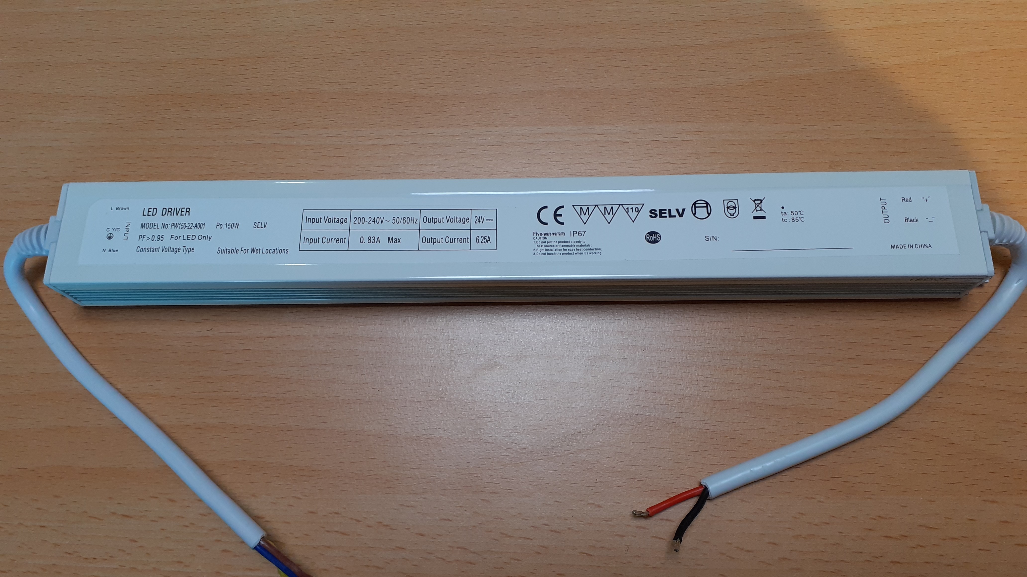 LED Treiber 230V/24V / 150 W IP 67 - FL-Vertrieb